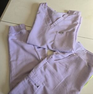 Figs Womens Scrub Set Lavender Dew Color